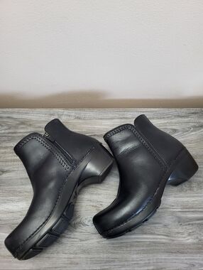 Dansko Scout Black Leather Ankle Boots Size 39